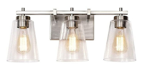 Moderna Lámpara De Tocador De Baño De 3 Luces Con Pantall.