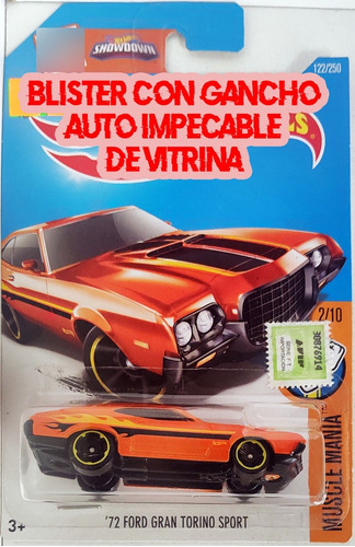 Hot Wheels Hwargento '72 Ford Gran Torino Sport J4062 2016