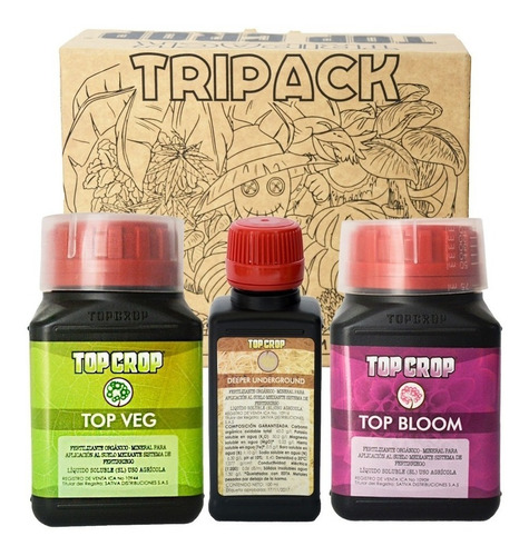 Tripack Topcrop Fertilizante Veg+bloom+enraizador