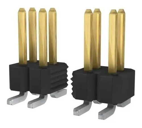 Kit 5 Conector Barra De Pinos 16 Posições Smd 2,54mm