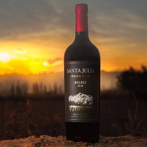Imagen 3 de 5 de Vino Santa Julia Reserva Malbec 750 Ml Tinto Caja X 6