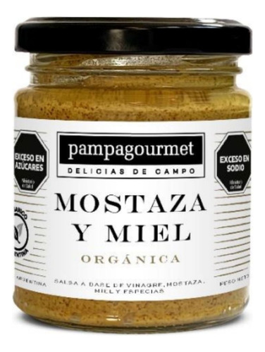 Salsa De Mostaza Y Miel Orgánica Pampa Gourmet X 2 Unidades