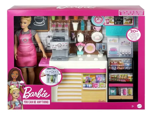 Boneca Barbie Profissões Cafeteria Com Acessórios Gmw03