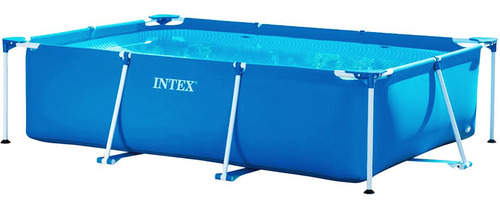 Piscina estructural rectangular Intex 28270 con capacidad de 1662 litros de 220cm de largo x 150cm de ancho de 150cm de diámetro  azul diseño mosaico