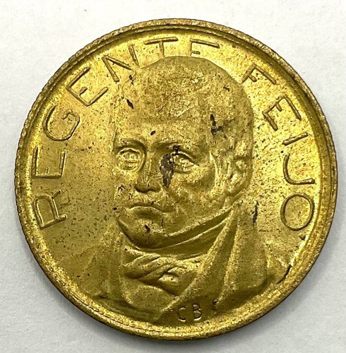 500 Reis 1936 Br/al 4 Gr 22,5 Mm Regente Feijó (v153j