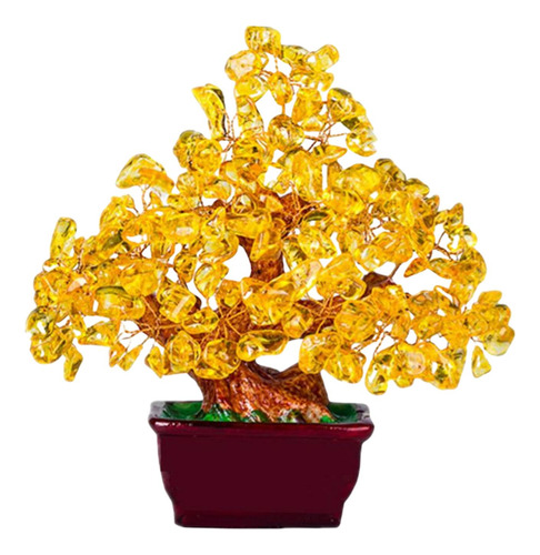 Estatua De Árbol De Dinero Amarillo Árbol De La Bonsai