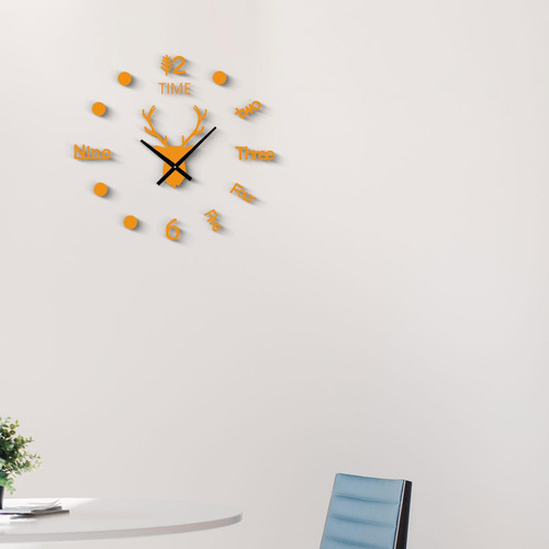 Reloj De Pared Acrílico, Reloj De Pared Moderno Diy Oro