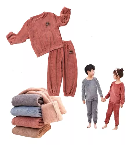 Pijama Navideña Niños Calientica 2pz Pijama Polar Afelpada