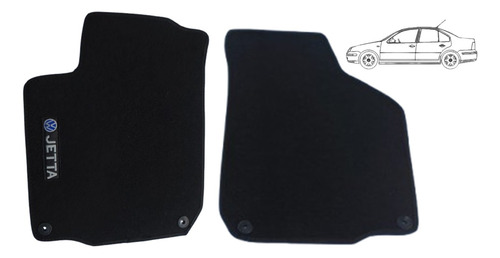 Jetta Mk4 A4 Tapetes En Negro Uso Rudo Con Logo De Jetta Negro