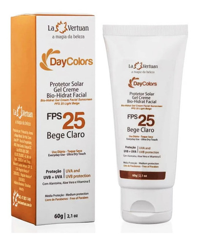 Protetor Facial Bio-hidrat Bege Claro Fps 25 60g La Vertuan