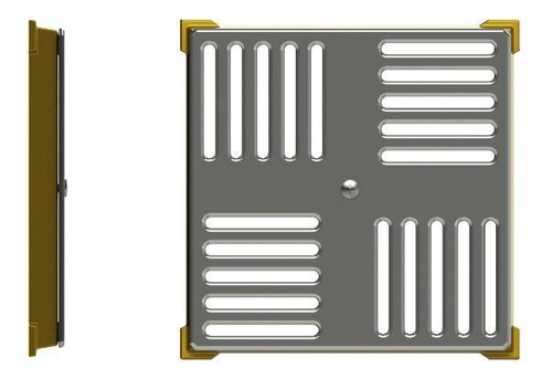 Dispositivo Caixilho 30 X 30cm Em Latão E Inox Piscinas