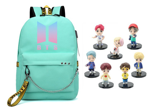 8pcs Bts Cadena Mochila Juguetes Figuras De Acción Juguete