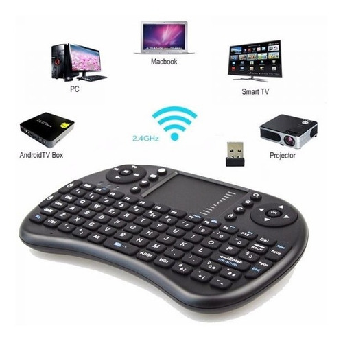 Mini Teclado Wireless Mini Keyboard Usb S/ Fio Com Touch Pad