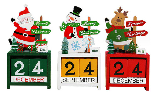 Calendario Navideño, 3 Unidades, Decoración Navideña Con Cue