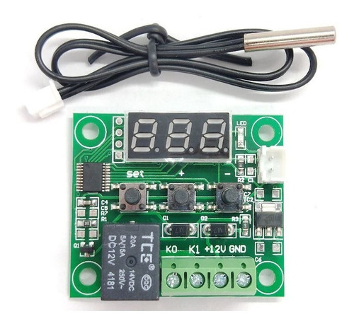 Imagen 1 de 3 de Modulo Termostato Digital Programable Display W1209 Icutech