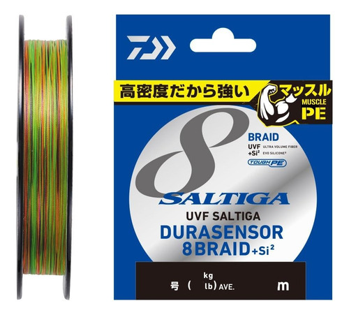 Hilo De Pesca Daiwa Pe Line Uvf Saltiga Dura No. 0.6-10 300 Blanco/negro/rojo