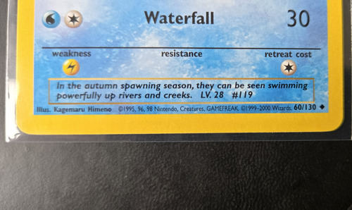 Lote 2 Pokemon Goldeen Y Seaking Base Set 2 (2000) Inglés Goldeen Y Seaking Inglés