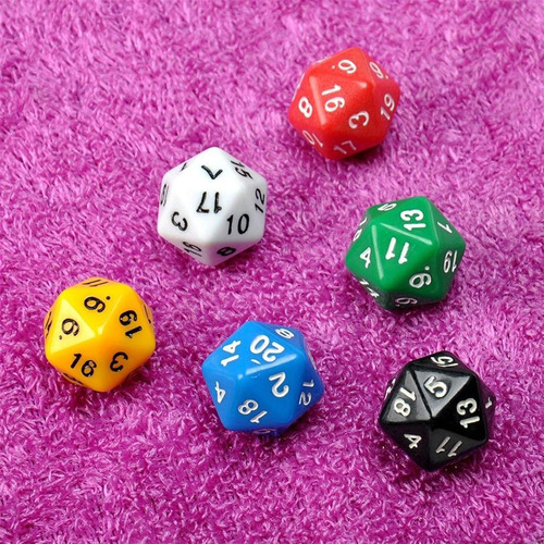 6 Juegos De Dados D20 Dados De Veinte Caras Rpg D\u0026d