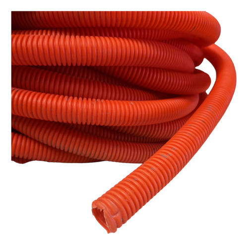 Rollo Manguera Corrugada Naranja 1 Rollo 20 M