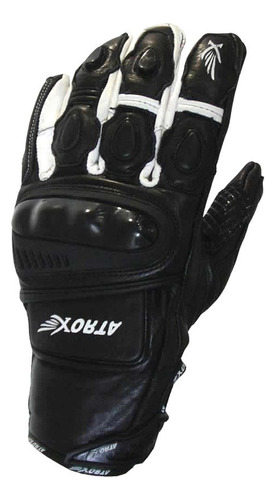 Guantes Moto Atrox Chicane Negro Blanco