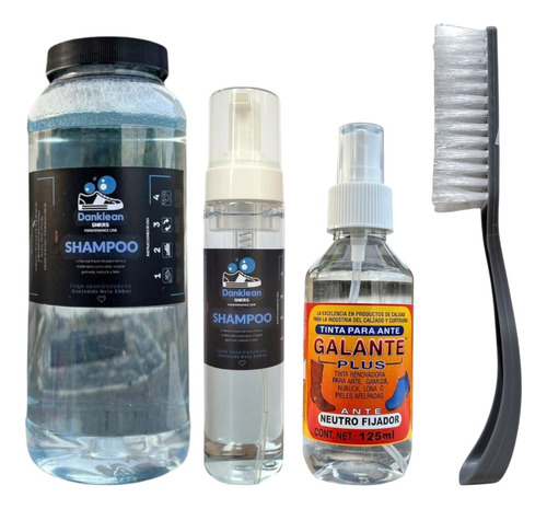 Espuma P/ Limpiar Tenis 250ml + Refil 1l + Renovador Ante 