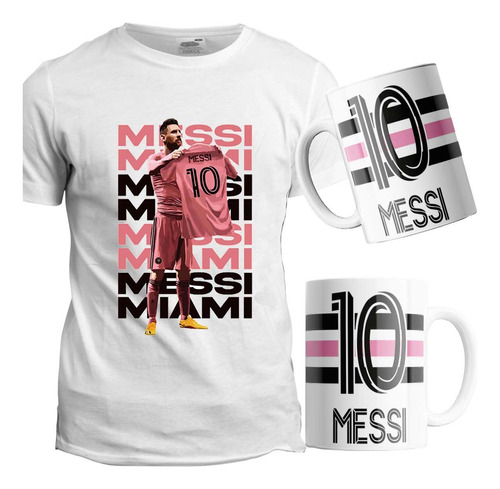 Playera Messi Inter Miami Kit/combo Con Taza #0002