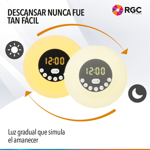 Imagen 5 de 10 de Radio Reloj Despertador Alarma Snooze Parlante Luces Led Usb