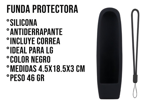 Funda Para Control LG Magic Silicon Case Protector Color Negro