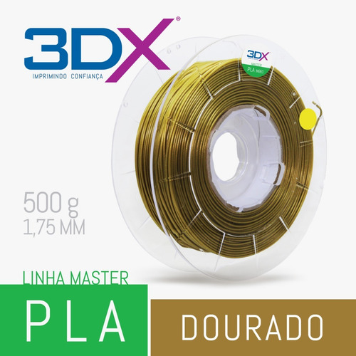 Imagem 2 de 5 de Filamento Pla 1,75 Mm | 500g | Dourado