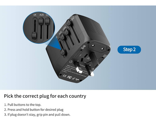 El Convertidor De Voltaje Del Adaptador De Viaje Internacion