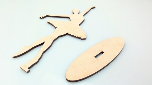 Imagen 4 de 4 de Bailarina Souvenir 18cm Con Base X 10u - Mdf/fibrofacil