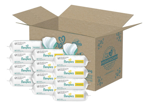 Pampers Sensitive Baby Wipes - Toallitas Para Bebe, 84 Unida