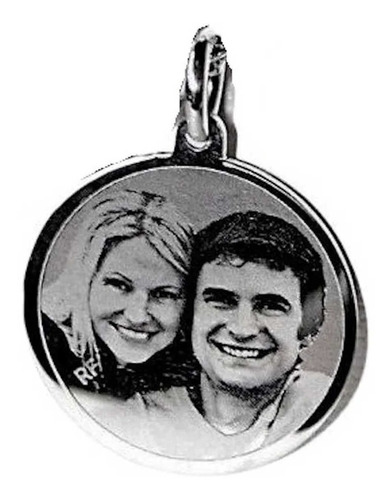 Imagen 4 de 10 de Foto Medalla Acero Quirurgico Personalizada 20x22mm + Cadena