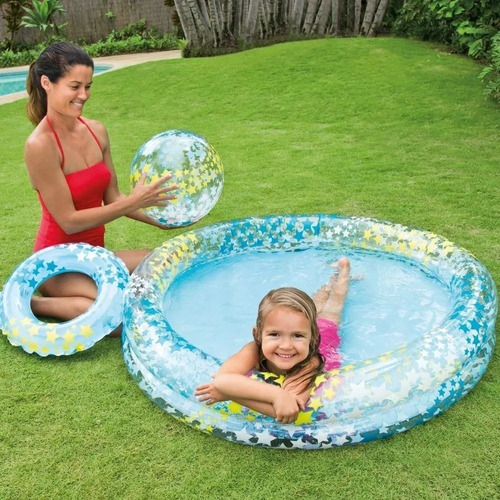 Imagen 3 de 6 de Pileta Inflable Intex Para Niños Star 122 X 25 Cm