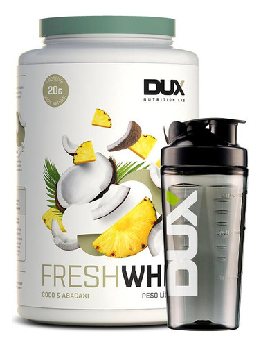 Dux Nutrition Fresh Whey Abacaxi E Coco 900g + Coqueteleira