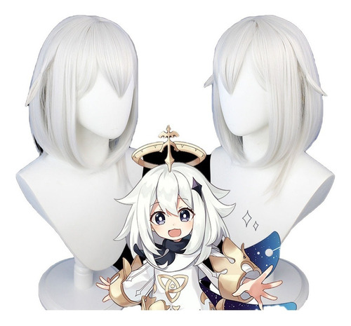 1 Peluche De Pelo Genshin Impact Paimon Para Cosplay 35 Cm