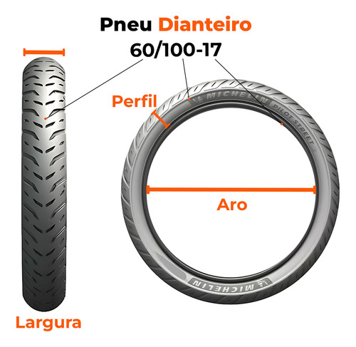 Par Pneu Win 110 Até 2009 60-100-17 + 80-100-14 Michelin