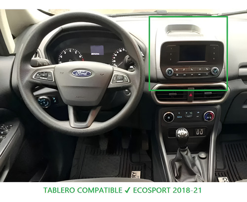 Frente Para Estereo Android 9 Pulgadas Ford Ecosport 2018-21 Negro