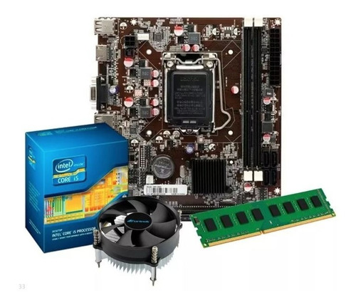 Kit Intel I5 2400 3.4 Ghz + Placa H61 + 8gb Ram + Nfe 