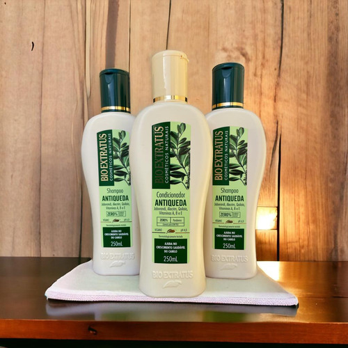 Kit 2 Shampoo 1 Condicionador Jaborandi 250ml Antiqueda