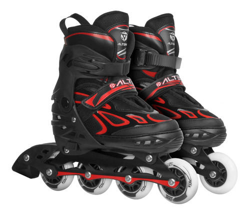 Patines En Linea Llanta Con Luz Ajustables Freeskate Mediano