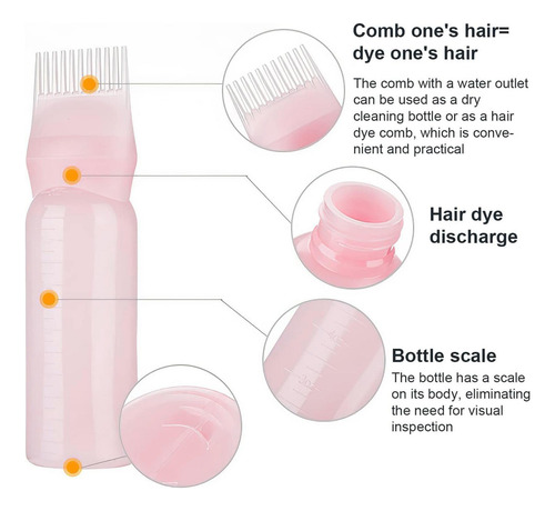 X Botella De Tinte Para El Cabello Botella Aplicadora De