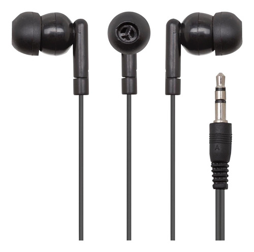 Auricular Económico Califone E1 Con Conector De 3,5 Mm Negro.