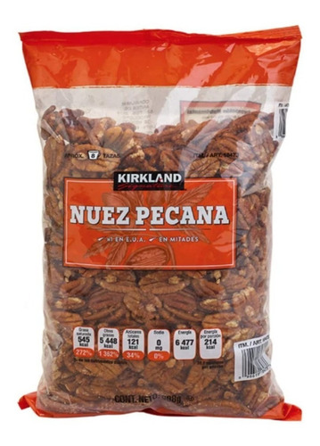 Nueces Naturales Pecanas En Mitades Kirkland Signature 908gr