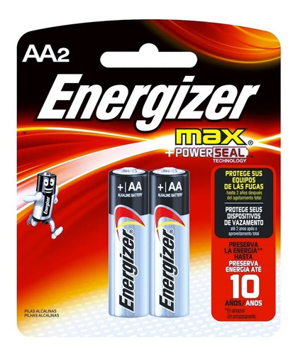 Imagen 8 de 10 de Pilas Energizer Aa Max Alcalina Blister X 2 Unidades Pila