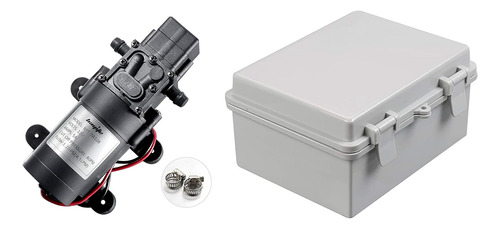 Bomba De Agua De 12v Dc 1.2 Gpm Y Caja De Conexiones Abs Con