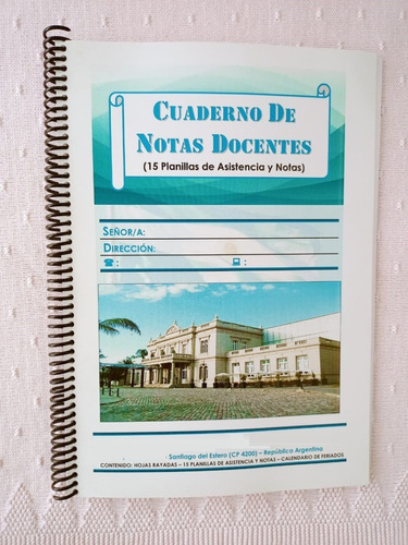 Cuaderno De Notas Docentes (15 Planillas)