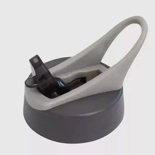 Garrafa Squeeze Bico Ca2 Rock Mao Branco Cor Prateado