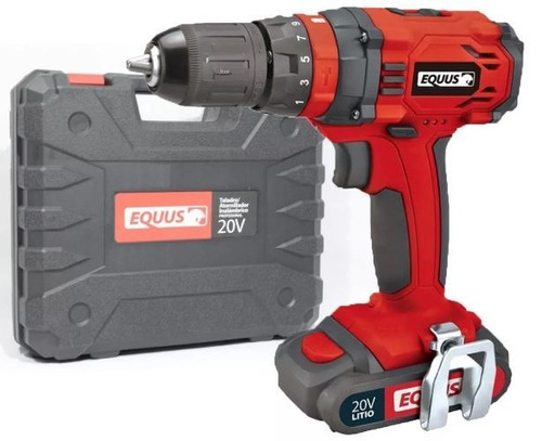 Taladro Atornillador Equus 20v Maletin 2 Bateria Litio