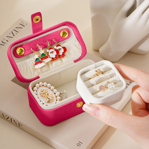 Alajero Organizador De Joyas, Joyero Mini De Viaje Cajas Rosa Chicle